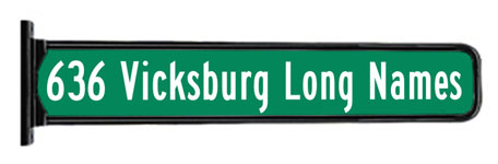 Decorative Street Name Signs Blade Trim Bracket for long names