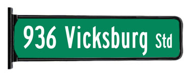 Decorative Street Name Signs Blade Trim Bracket for standard length names