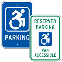 Parking Lot: Active Handicap/Disabled Parking Signs