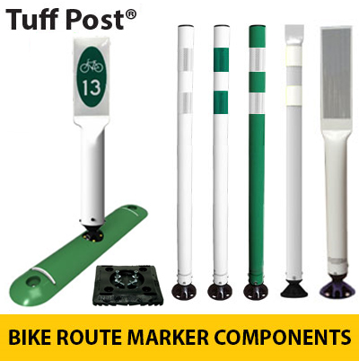 Bike Route Markers & Lane Separator | Delineators