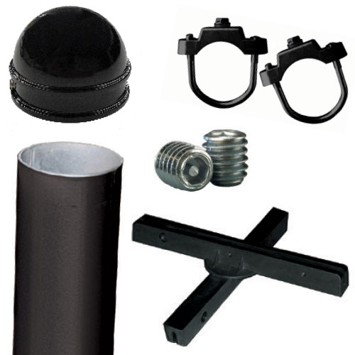 2 3/8 Round Posts, Brackets and Hardware