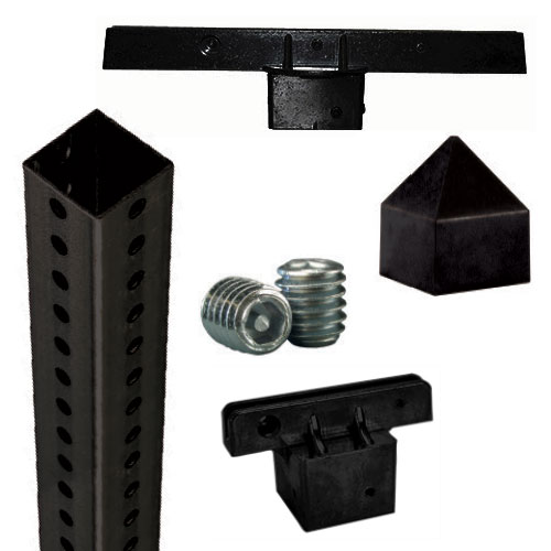 Punched Square Posts, Brackets and Hardware