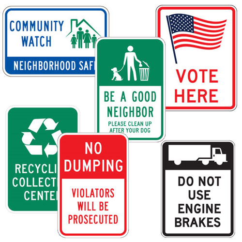 Civic, Community, and Municipal Ordinance Signs