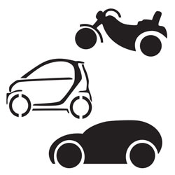 Compact Car and Motorcycle Parking Poly Vinyl Stencils