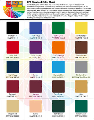 CPC Standard Color Chart