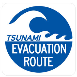 Special Legend: Tsunami Evacuation Route Signs