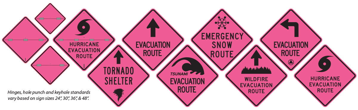 Oralite Incident Management Special Legend Aluminum Signs