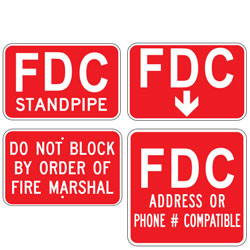 Fire Department Connection Signs