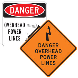 Overhead & Underground Electrical Hazard Signs