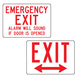 Exit Facility Signs