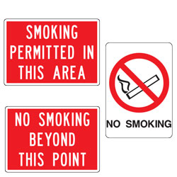 No Smoking Facility Signs