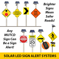 Solar LED MUTCD Sign Alert Systems