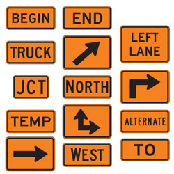 <strong>M Series</strong> Route Marker Auxiliary Signs for Temporary Traffic Control