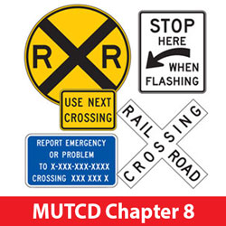MUTCD Compliant - RAILROAD CROSSING, Sign