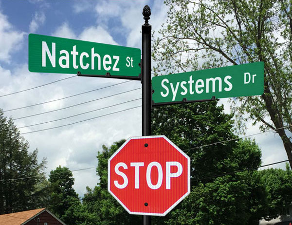 Custom products Natchez Street Name System