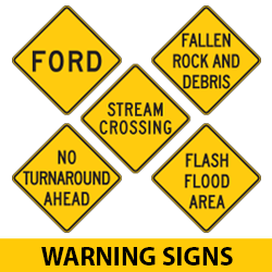 Conditions and Advance Traffic Control Warning Signs