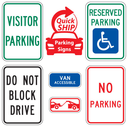 Quick Ship Parking Signs