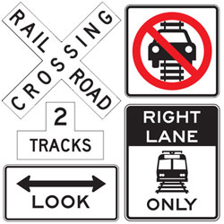 <strong>R15 Series</strong> Regulatory Signs for Railroad and Light Rail