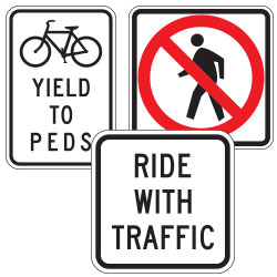 <strong>R9 Series</strong> Regulatory Signs for Bicycle Facilities