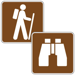 Land: Parks and Recreation Icon Guide Signs