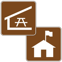 Services: Parks and Recreation Icons Guide Signs