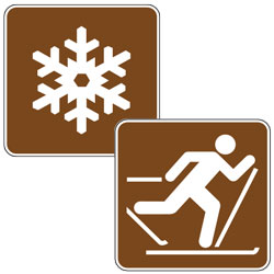 Winter: Parks and Recreation Icon Guide Signs