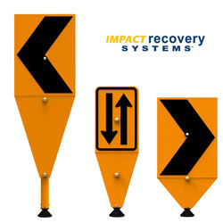 Flexible In Street Chevron & Lane Divider Sign Post Packages