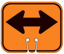 Double Arrow Cone Sign