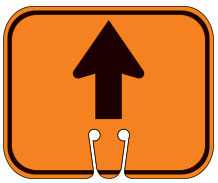 Arrow Up Cone Sign