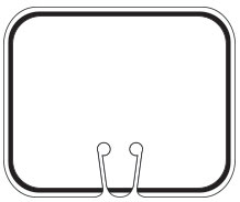 Blank Border Cone Sign