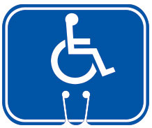 Handicap ADA Symbol Cone Sign