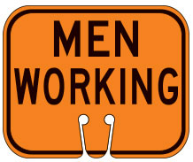 Men Working Cone Sign
