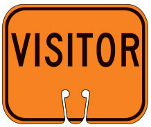 Visitor Cone Sign