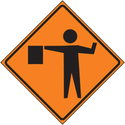 Orange Roll Up Signs for Work Zones