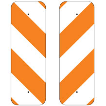 Orange & White Vertical Panels