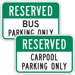 Reserved Parking Signs