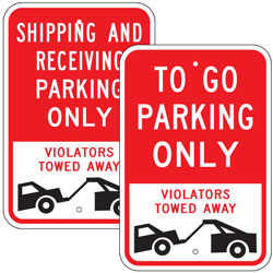Tow Zone Permissive Parking Signs