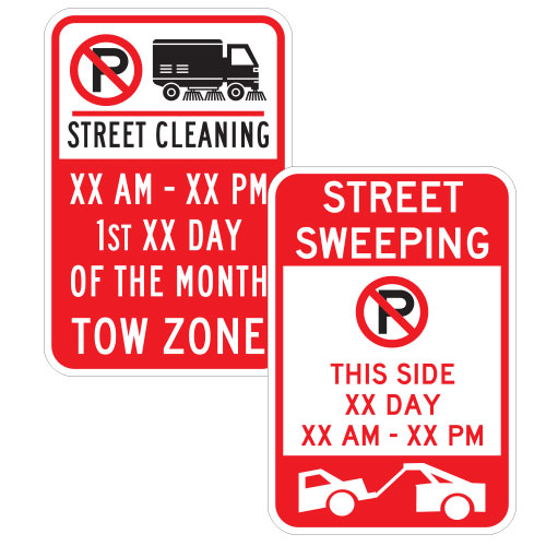 Special Legend: Street Sweeping Signs