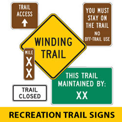 Special Legend: General and Mixed Use Recreation Trail Signs