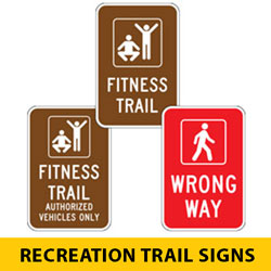 Special Legend: Walking, Exercise and Fitness Recreation Trail Signs