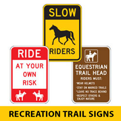 Special Legend: Equestrian (Horse) Recreation Trail Signs