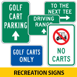 Special Legend: Golf Course Signs