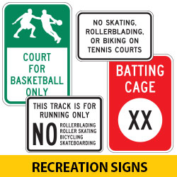 Special Legend: Sports Fields and Course Signs