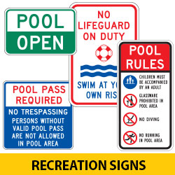 Special Legend: Swimming Pool Signs