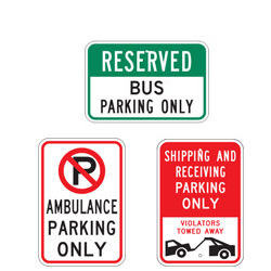 Parking Lot: Special Legend Parking Signs
