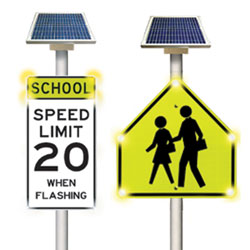 Solar LED School Sign Alert Systems