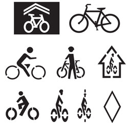 Bike Lane & Route Poly Vinyl Stencils