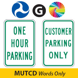 MUTCD Words Only Permissive Parking Lot Signs