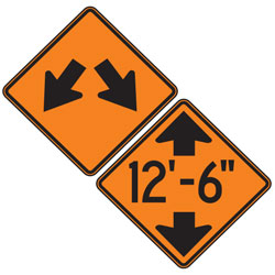 <strong>W12 Series</strong> Warning Signs for Temporary Traffic Control