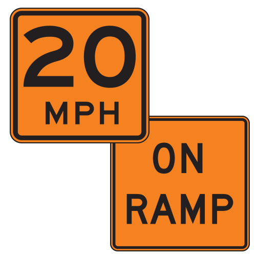 <strong>W13 Series</strong> Warning Signs for Temporary Traffic Control